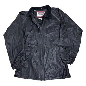 FIRST GEAR Motorcycle Biker Rain Waterproof Black Bomber Jacket Mens XL